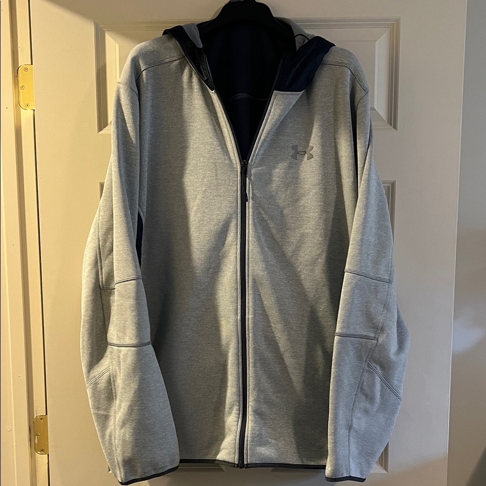 Under Armour Men's Light Gray Zip-Up Sweater
